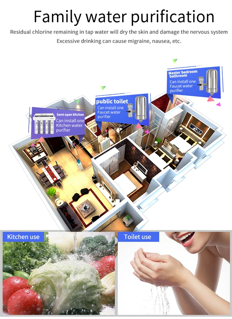 Direct Drinking Water Faucet Filter Activated Carbon Household Stainless Steel UF Element Factory Price Direct Drinking