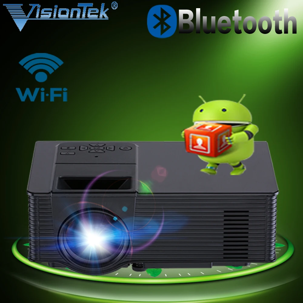 Android projecteur, connecter pc, tv, wifi et bluetooth LCD vidéo