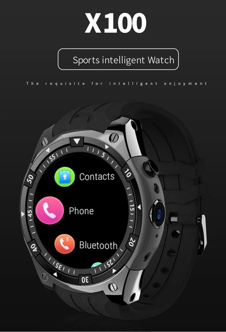 bluetooth smartwatch x100 android 5.1 mtk6580
