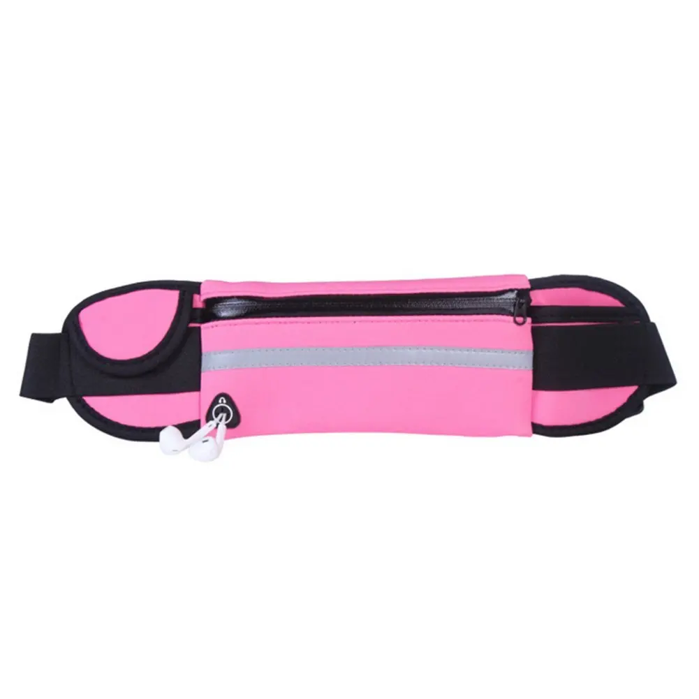 Running Belt Waist Bag Pack Waterproof Reflective Stripe Sport Belt Pouch Bag Adjustable Belt for iPhone Men Women Outdoor Sport Cycling Hiking Fitness