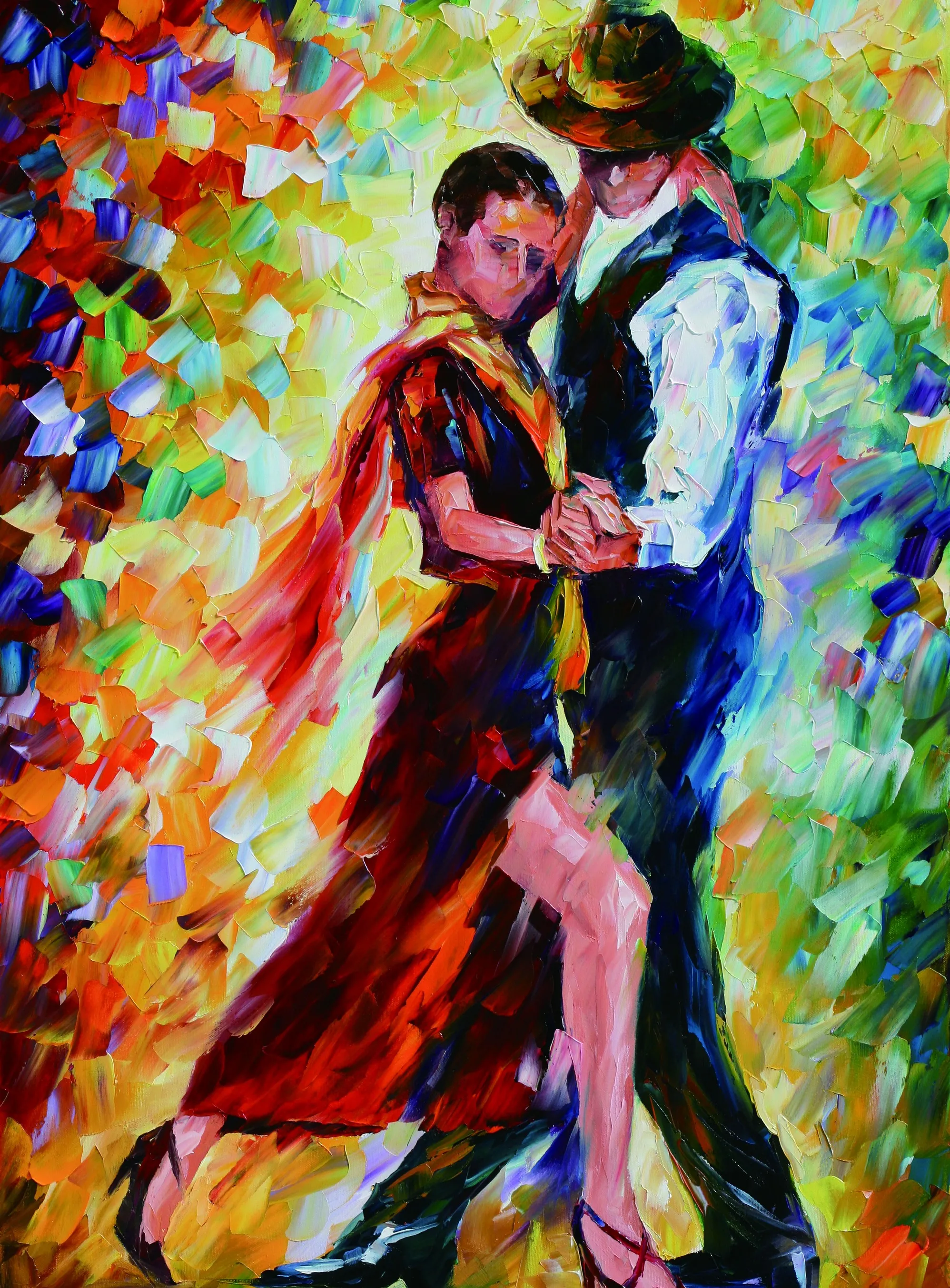  ◦˚ღ ســـجل حضــورك بــلوحه فنية ღ˚◦ - صفحة 44 Flamenco-ballet-dancer-art-oil-painting-on