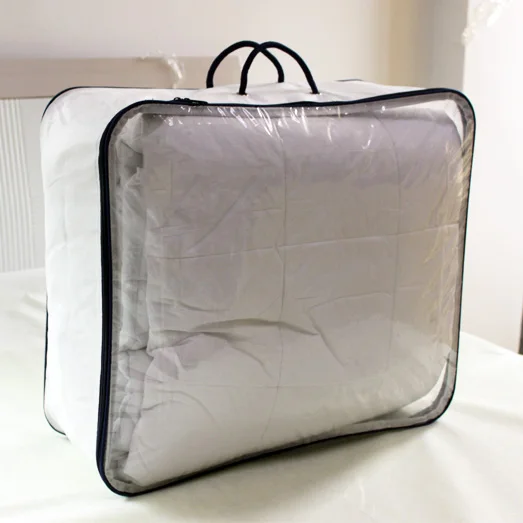 Eco Friendly Comforter And Blanket Zipper Packaging Carrying Bag With