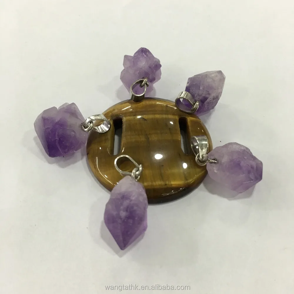 supply amethyst nature shape pendant