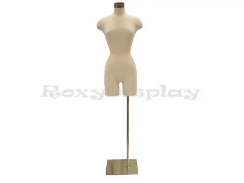 PS-p907f+bs-05bk ROXY DISPLAY Plastic Female Torso Body Form w//Black Base