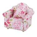 1 Set 1 12 Dollhouse Miniature Mini Toys Sofa Flower Single Soft Sofa with Pillow Cushion