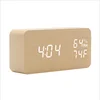 2019 Digital Desk Table Clocks Large Jumbo LED Display Wooden Alarm Clock