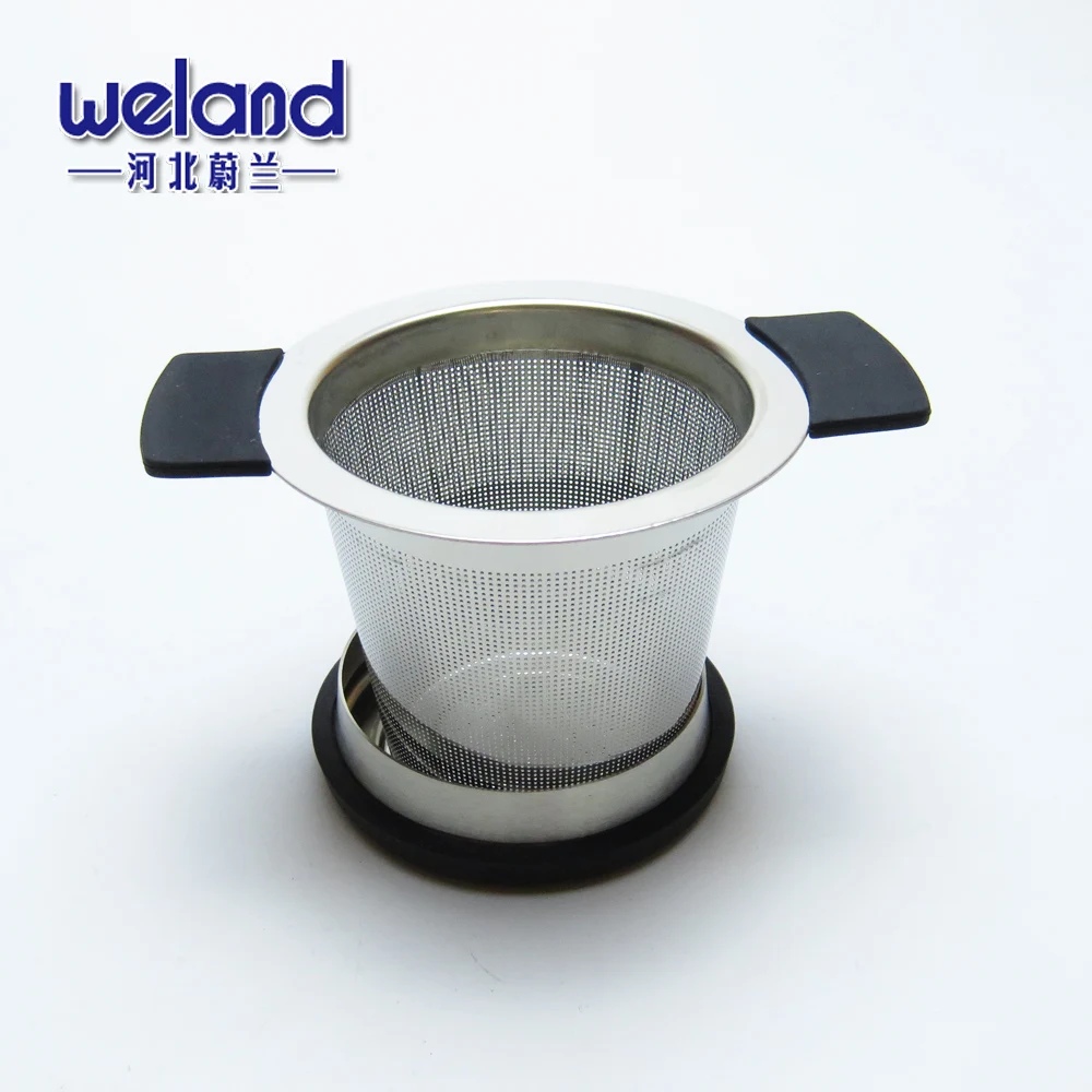 304 Stainless Steel Tea Filter With Double Handles For Hanging On