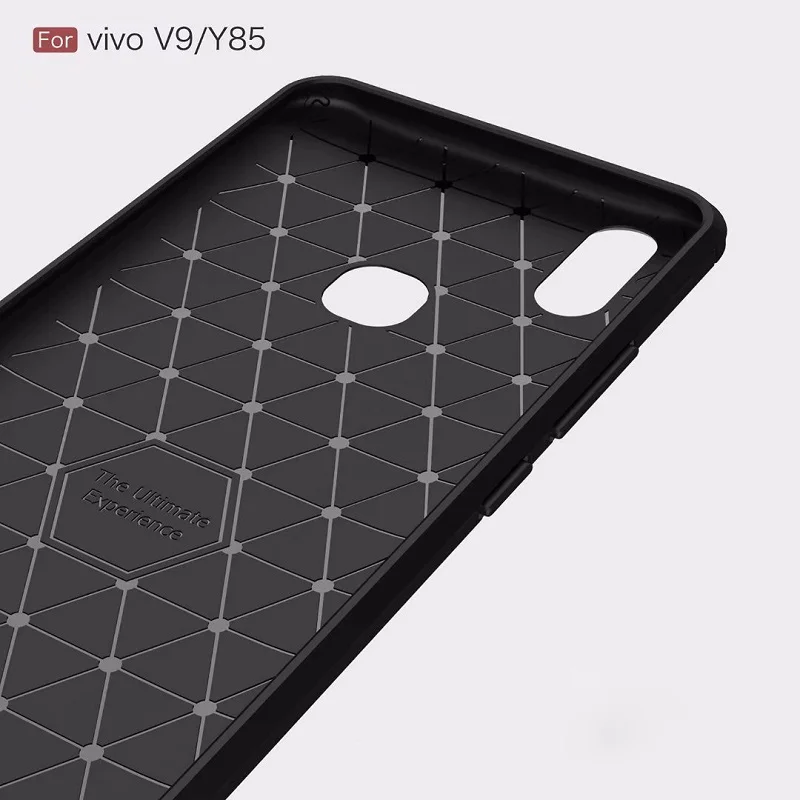 Carbon Fiber Tpu case For Vivo V9 / Y85 Soft CF Cover