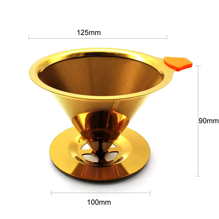 titanium coated pour over coffee filter for chimex