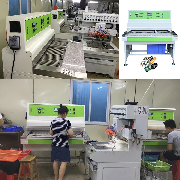 3 stations pvc rubber label making machine