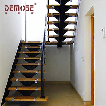 Steel Folding Stairs/residential Steel Stairs/interior Wood Stairs ...