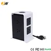 Dongguan supplier 8 Outlet 4 USB Outputs Vertical Tower Socket Smart Charger