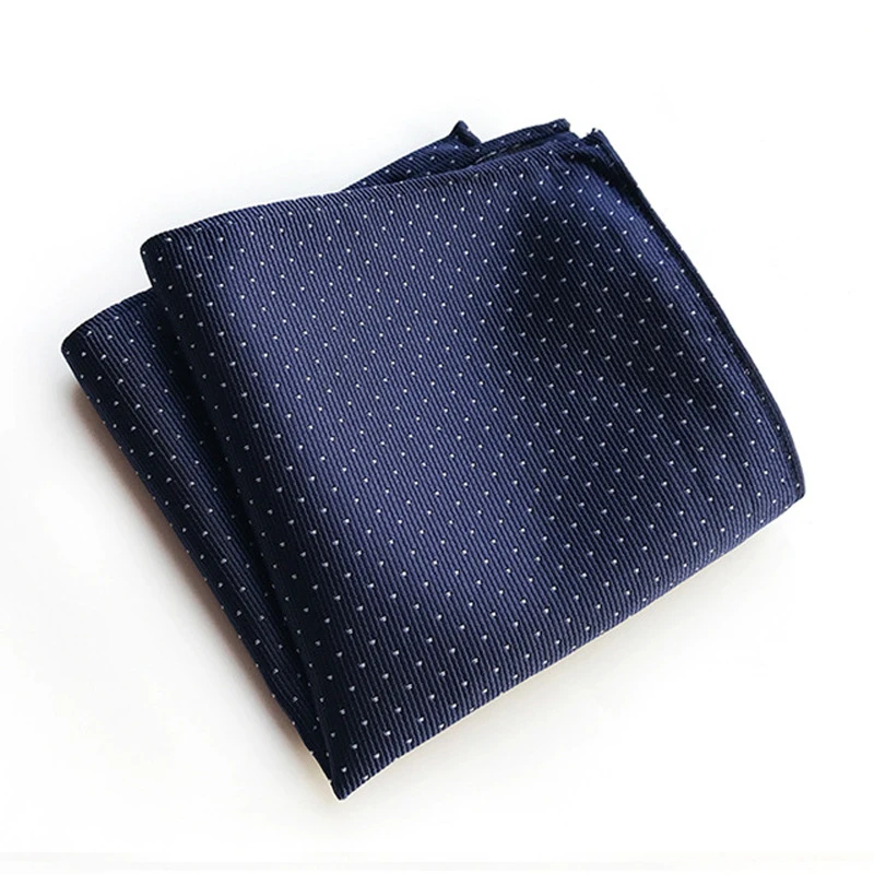 High quality 100% Silk Mens 25CM Pocket Square Printing Plain Color Handkerchief