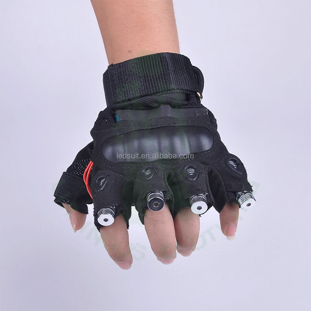 Popular Led Laser Gloves Red Light Performance Props Dj Club Party