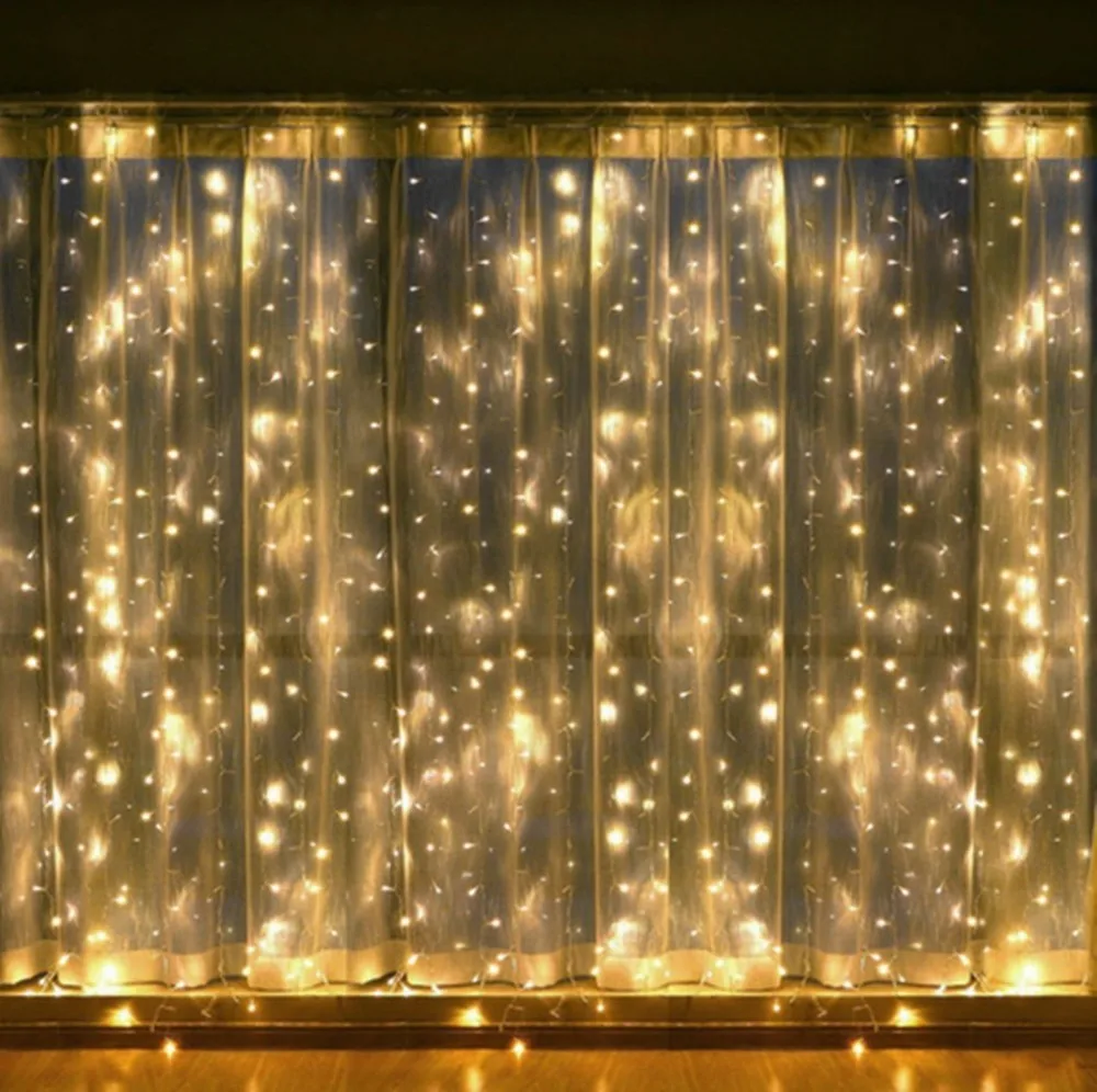 300led 8mode living room furniture home holiday decoration window curtain string light