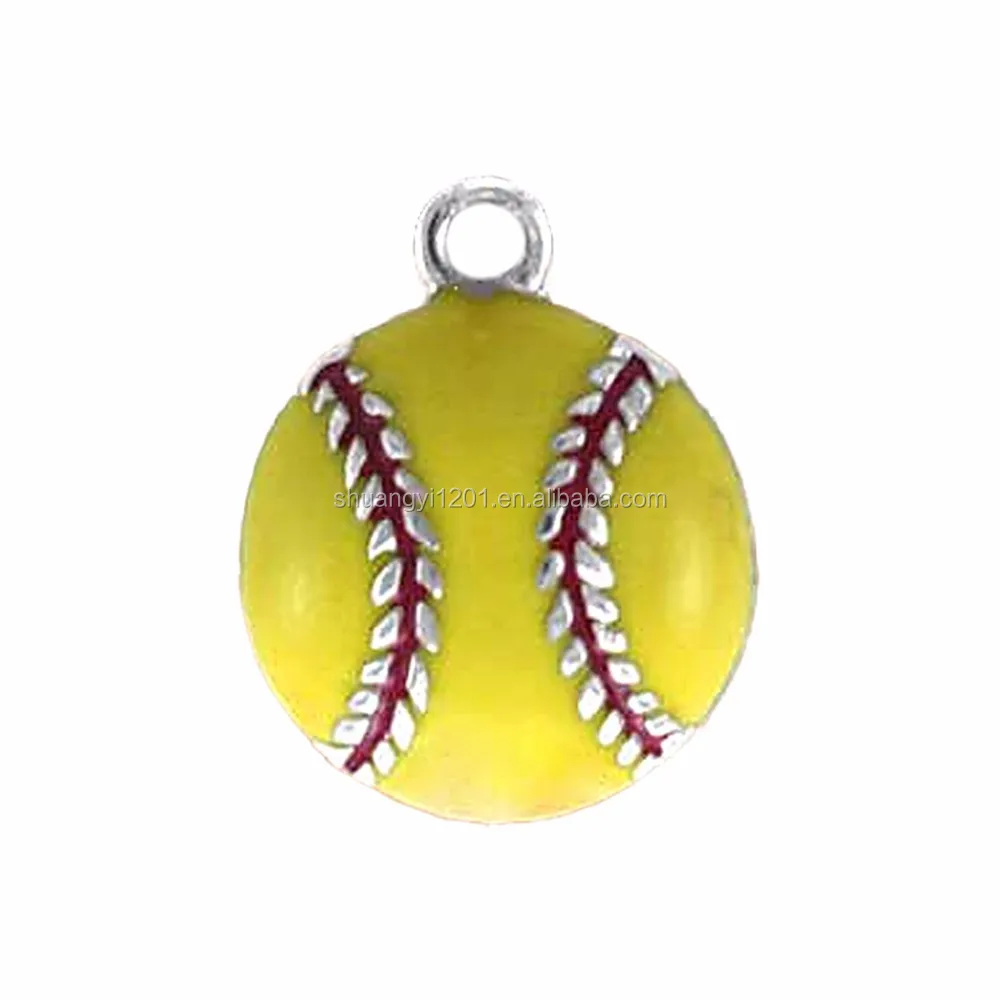 Softball Mom Softball Players Gift Wholesale Enamel Yellow Softball