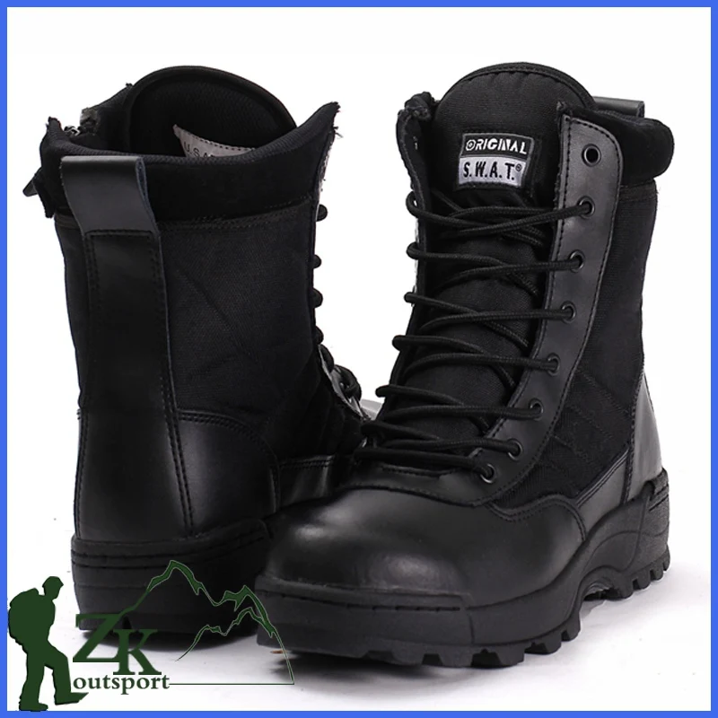 New Design Men's Leather Combat Desert Military Boots Half Ankle Army