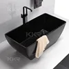 KKR artificial stone black color bath bathtubs black tub for bathroom