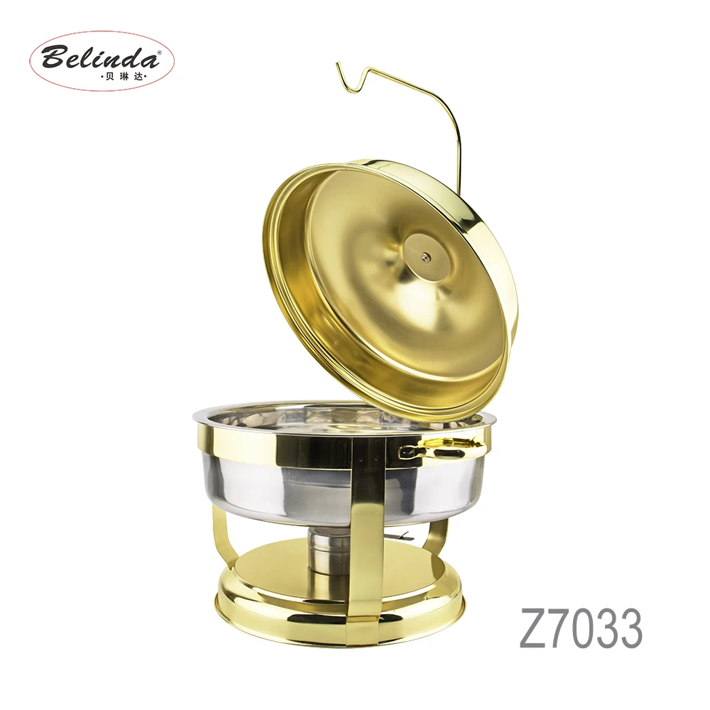 Restaurant Kitchen Equipment Gold Stainless Steel Catering Serving
