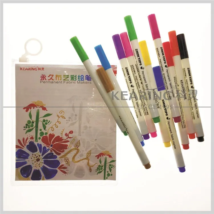 2017 New Kearing Non toxic Colourful Permanent T shirt Marker For Diy 