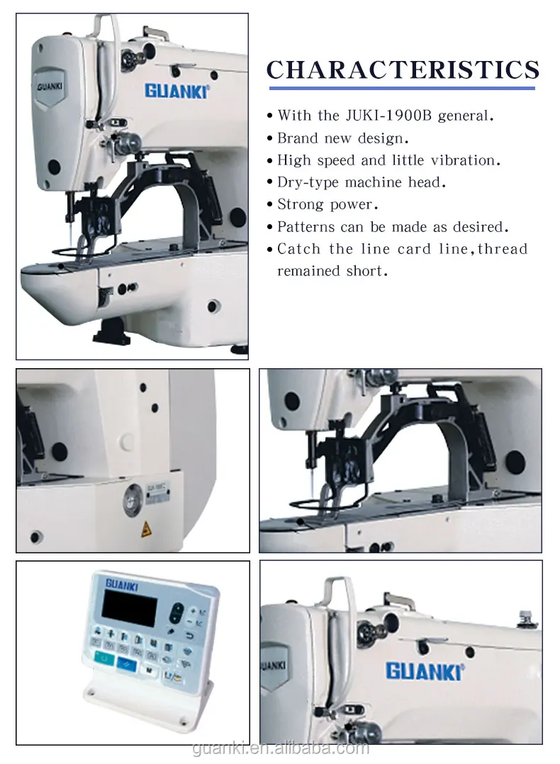Newest Guanki Glk1900b High Speed Bar Tack Sewing Machine Industrial