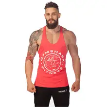 2015 Hot Brand Gym Tank Top Men Gym Shark Fit Stringer Bodybuilding Stringers Summer Style Fitness Vest Sports Mens Clothes