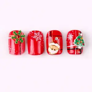 2017 New Fashion Wholesale Christmas Series Nail Charms Design Product Snow Glove ChrisTree Snowman 3D Nail Art Accessory Supply