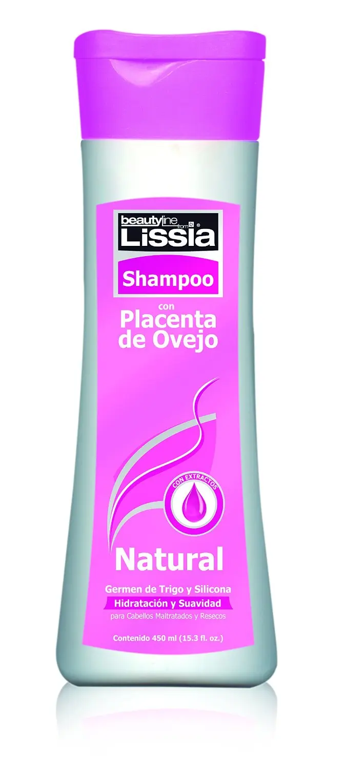Lissia-Placenta De ovejo Shampoo. Diseñado para acondicionar de manera profunda los cabellos resecos y maltratados. 450gr / 15oz