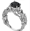 Ghost evil Skull skeleton Hand CZ Ring European and American Punk style Motor Biker Ring new skull jewelry