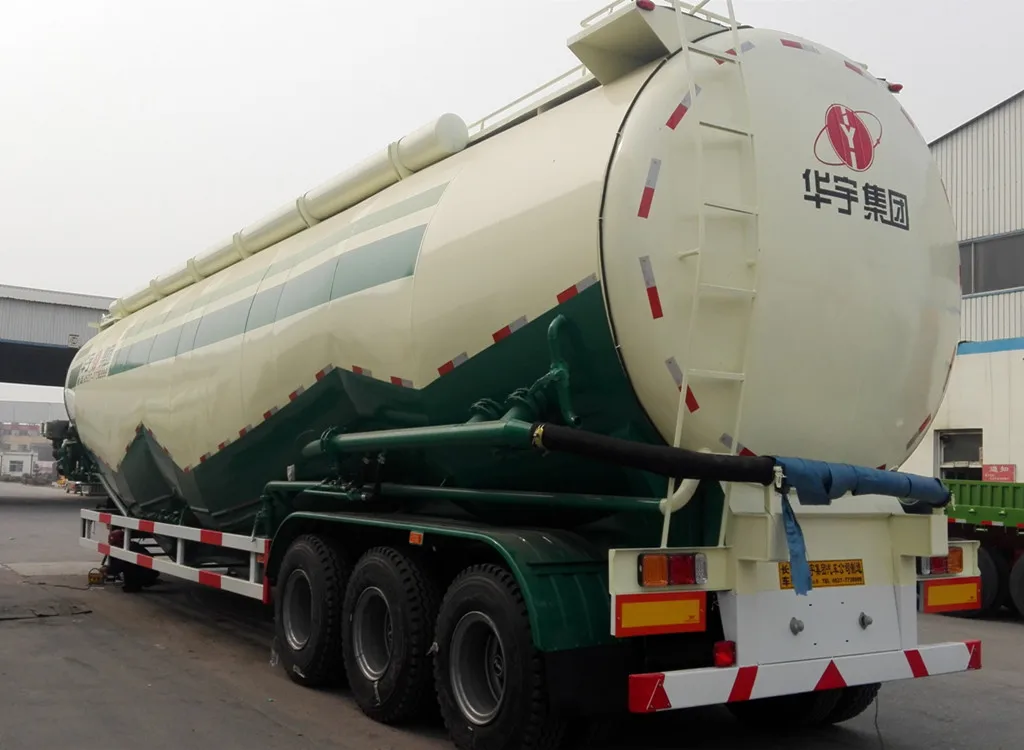 Huayu Manufacturer 115CBM Bulk Cement Powder Material tank semi trailer