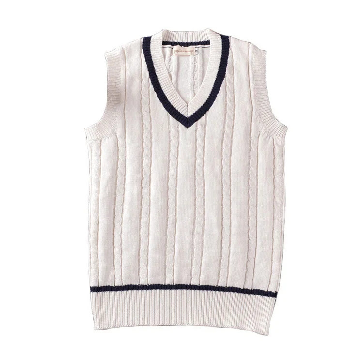 Factory OEM design 100% Cotton Kids sleeveless Knitted vest