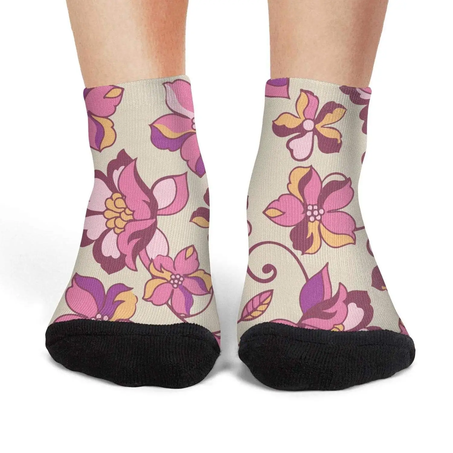 XIdan-die Womens Over-the-Calf Tube Socks cartoon animal sunflower floral Moisture Wicking Casual Socks