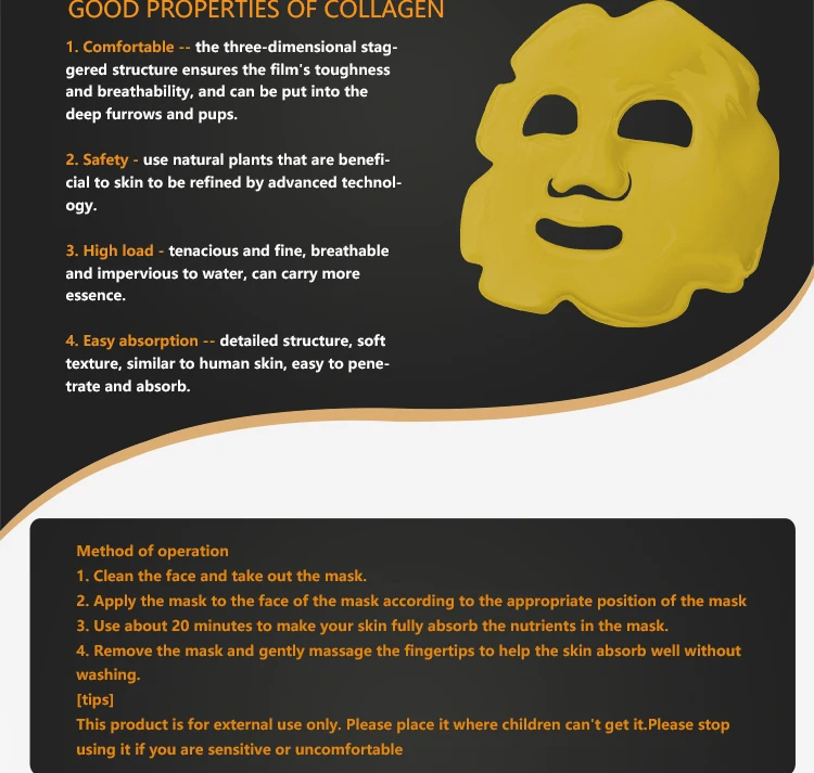 Led korea butterfly gold big facial mask