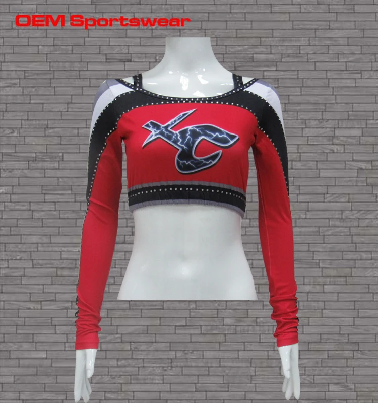Wholesale Spandex Cheap Girls Cheerleading Uniform Cheer Practice Wear