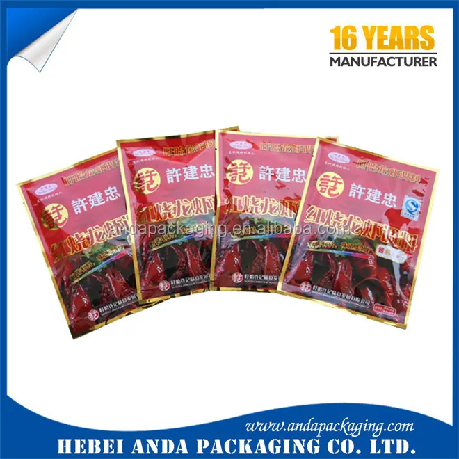 Food Grade Nylon Plastic Pouch Pickles Packaging Plastic Bag With Tear Notch/ Pickles Food