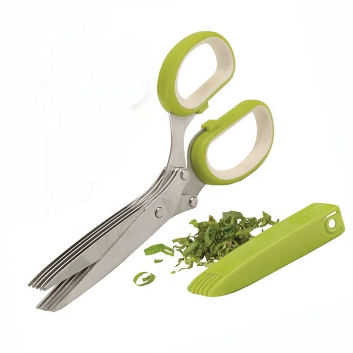
TOPPRO Kitchen shear 5 blades herb scissors 