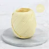 Raw Raffia Manufacturers Wholesale Rolls Light Yellow Colored Raffia Belt Twine Paper Ribbon for Gift Box Packing Raphia Rafia