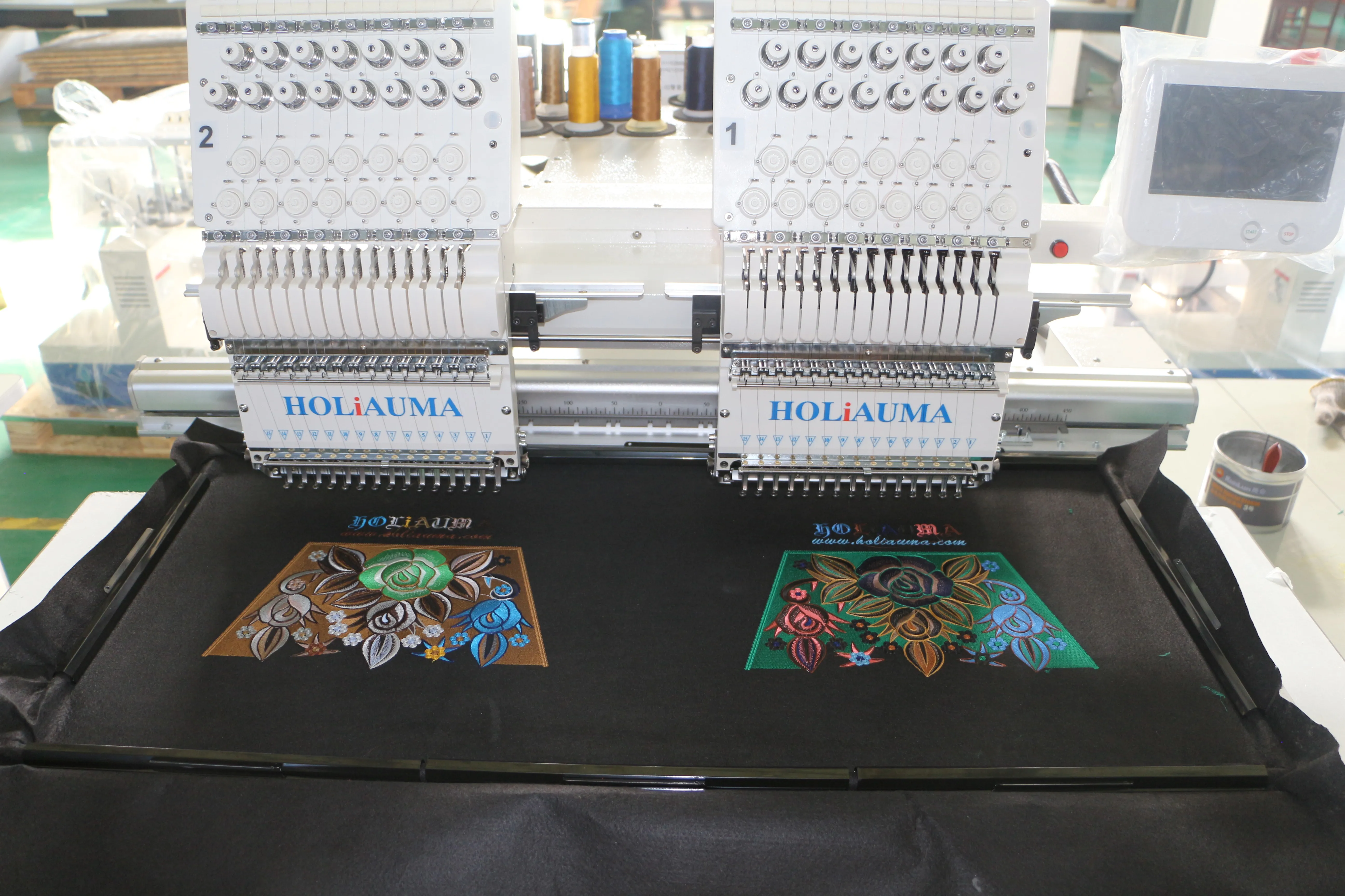 Ho1502 High Speed 2 Head Single Needle Chain Stitch Flat Embroidery