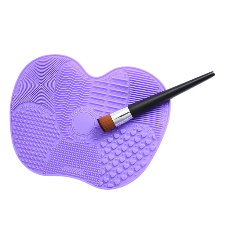 Makeup Brush Cleaner Mat Silicone Cosmetic Cleaning Pad Washing Scrubber  Board Makeup Egg Washing Tool 