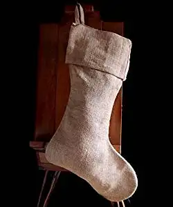 AK-Trading Jute Natural Burlap Holidays Christmas Stockings - Pack of 9 - Natural Burlap, 10" x 24"H x 14" foot