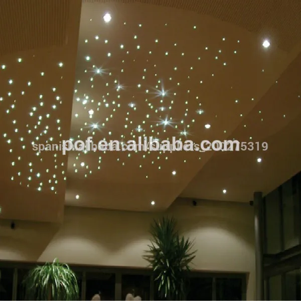 Las estrellas del techo colgando adornos de lucent pmma de fibra óptica
