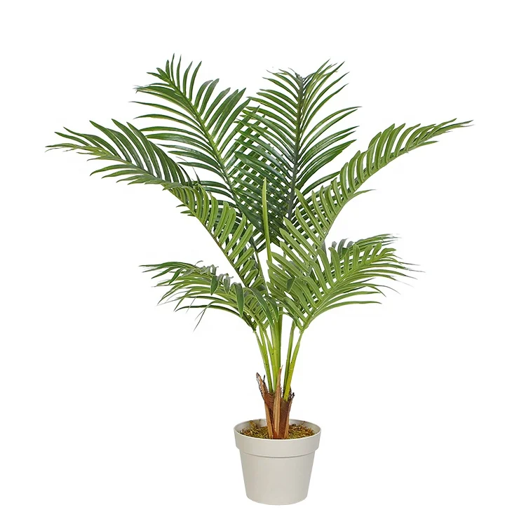 100cm Faux Bonsai Artificial Palm Tree Hawaii Palm Small Palm Potted Plants For Indoor Use Home