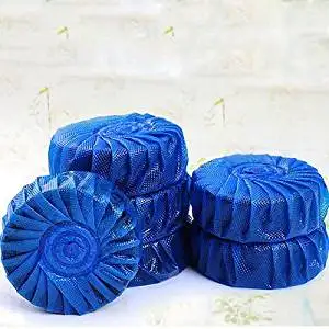 3 Pcs Automatic Bleach Toilet Bowl Tank Cleaner Blue Tablets Flush Cleaner