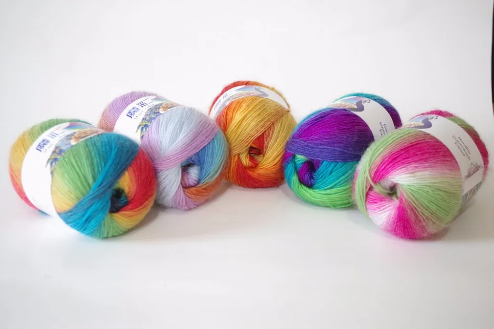 100g Merino Wool Yarn Super Chunky Wool Rainbow Yarn For Wool Yarn