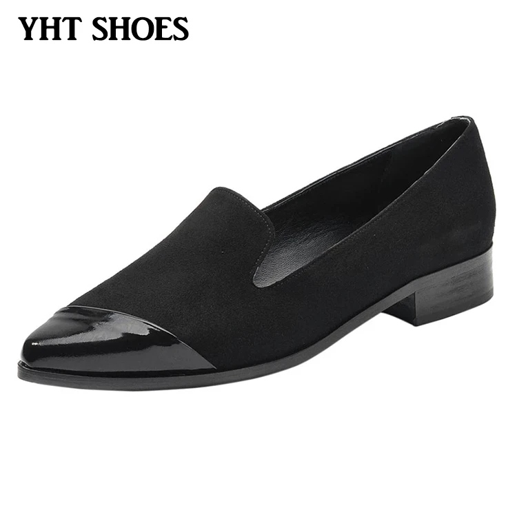 Cow Suede Patent Leather Women Casual 