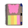 Kraft cover notebook with sticky note and pen spiral notepad ready in stock