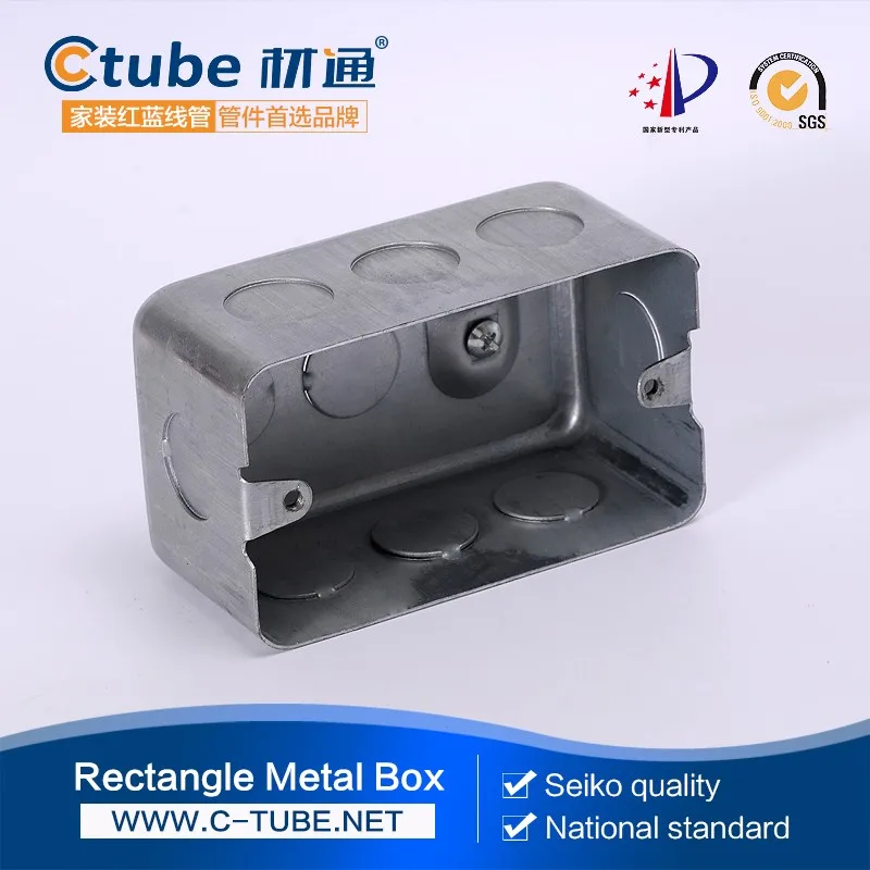 Square 2 Gang Galvanized Steel Junction Box Metal Lock Box Buy Stainless Steel Junction Box