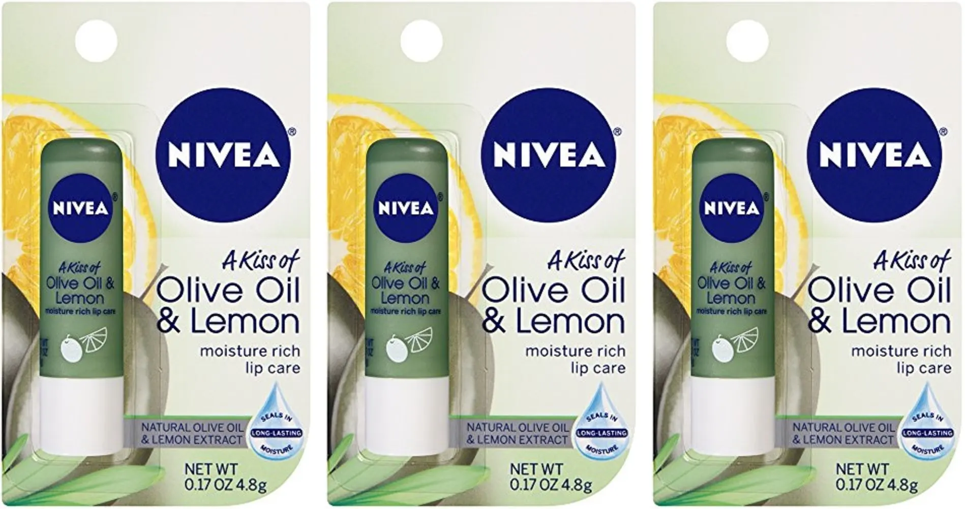 Buy NIVEA A Kiss of Olive Oil & Lemon Moisture Rich Lip Care, 0.17 oz