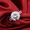 diamond eternity ring 18K 5ct stone white gold moissanite ring