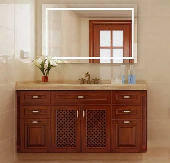 Classic Waterproof Single Basin Sink Vanity Wood Bathroom Cabinet